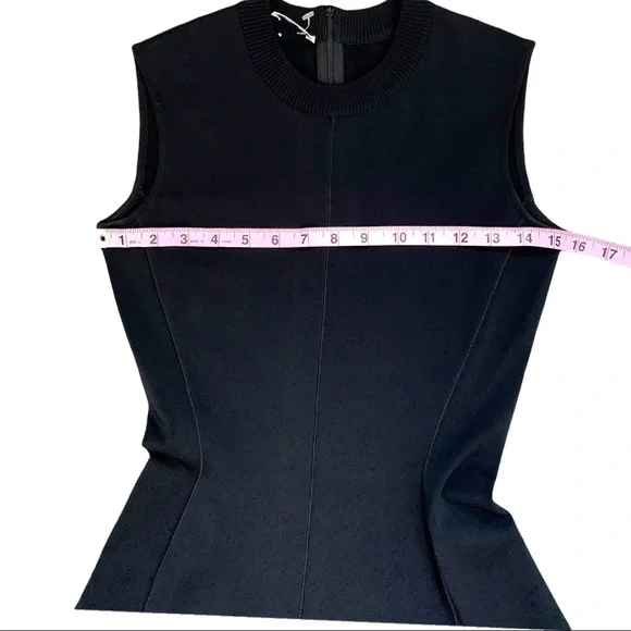 ALAIA Black Body Con Dress with Flowy Skirt. - Picture 7 of 9